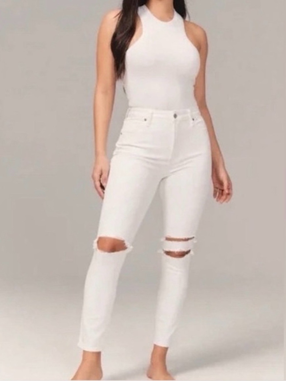Abercrombie & Fitch The Super Skinny Ankle High-Rise Jeans